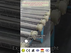 Ex Luz fluorescente LED ignífugo Ex d ATEX IECEx con clasificación IP66 para zonas peligrosas 53W 101lm/w
