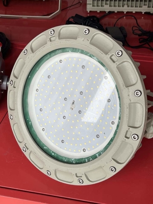 Luminaria LED de bahía alta a prueba de explosiones de 75W – Montaje en techo, carcasa resistente a la presión moldeada en SMC para uso en almacenes