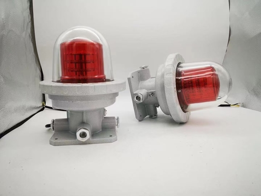 Luces de alta calidad rojo/transparente 5-40w a prueba de explosión luz de obstrucción de aviación luz de advertencia de aeronaves para áreas peligrosas
