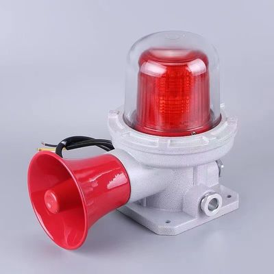 Luces LED de alarma visual y sonora a prueba de explosiones para entornos industriales, frecuencia de parpadeo 150 veces/min.