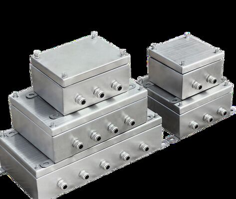 Caja de conexiones a prueba de explosiones de acero inoxidable 316 personalizada, resistente a la corrosión, certificada Atex, M20