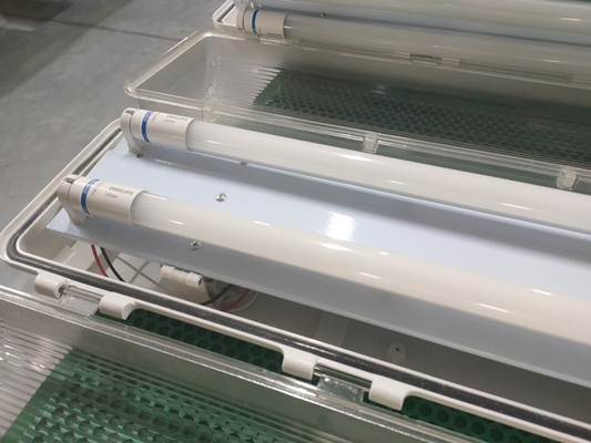 Material GRP de alta resistencia 600 mm Luz lineal a prueba de ex Luces fluorescentes antiexplosivas para la seguridad industrial