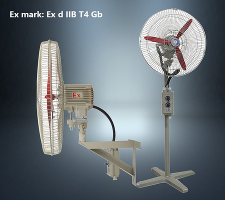 Ventilador pivotante a prueba de explosiones con certificación ATEX 6600-1800m³/h IP54 Estable para las industrias química, petrolera y gasística, minería y energéticas - Eficiencia energética