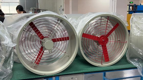 Ventilador axial de escape a prueba de explosión con nivel de protección IP54/WF2 para el entorno químico