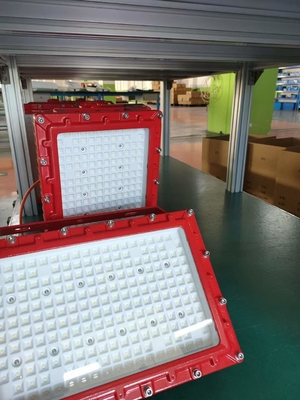 Luzes LED de color rojo a prueba de explosión de 140lm/W con entrada AC/DC y clasificación IP66