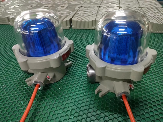 Zona 1 y 2 / Zona 21 y 22 Luces de alarma de obstrucción de la aviación a prueba de explosión certificadas ATEX IECEx   Iluminación de señal segura para zonas peligrosas