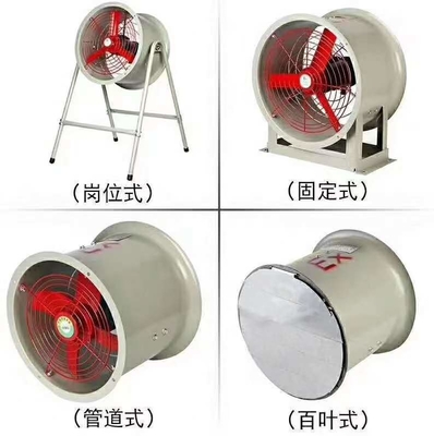 Ventilador axial de escape a prueba de explosión con nivel de protección IP54/WF2 para el entorno químico