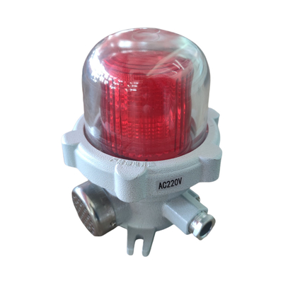 Advertencia a prueba de explosión luz de alarma audible y visual de grado industrial ATEX para lugares peligrosos 120-180DB