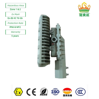 Lámparas LED de calle con calificación ATEX ExProof WF2 IP66 perlas CREE para la zona 1 Campo petrolero/marino 180lm/w 295≤V