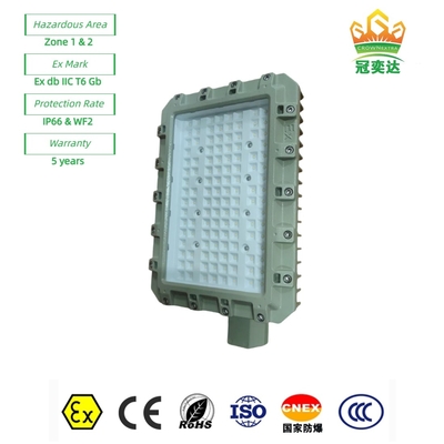 Lámparas LED de calle con calificación ATEX ExProof WF2 IP66 perlas CREE para la zona 1 Campo petrolero/marino 180lm/w 295≤V