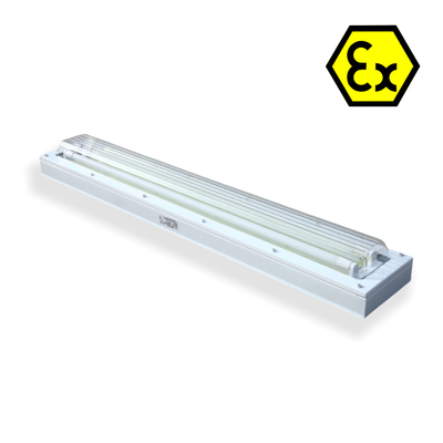 Exproof ATEX Luz fluorescente lineal A prueba de fuego A prueba de polvo/a prueba de agua para la zona peligrosa 1 2 Gas de petróleo 100lm/watt