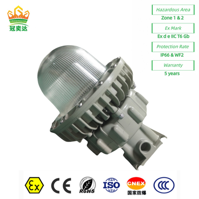 Seguridad Iluminación LED ex-proof Techo de bahía alta IP66 WF2 para la zona de petróleo y gas 1 3000lm 95 ~ 295VAC