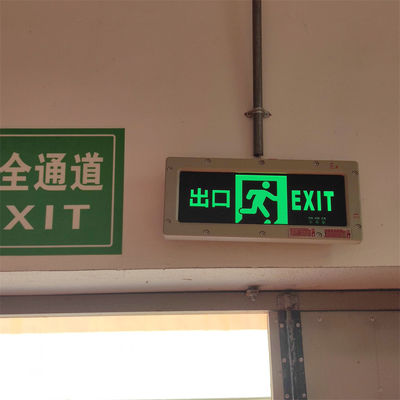 Señal de salida LED con tiempo de emergencia de 180 minutos de grado industrial IP66 para entornos peligrosos con función de iluminación de emergencia