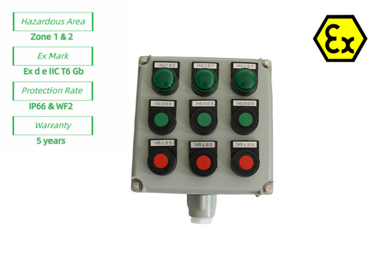 Panel de control industrial para zonas peligrosas1 Luz a prueba de llamas 10A AC220v