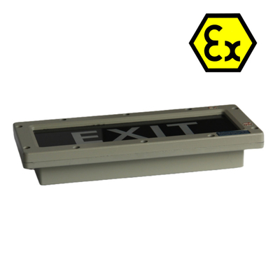 Signos de salida LED a prueba de explosión con homologación ATEX IP66 Zona peligrosa División 2 y Zona 1