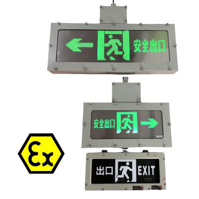 Luz de salida de emergencia a prueba de explosión IECEx a prueba de llamas Ex d IIC para zonas industriales Zona 1 Zona 21 Zonas peligrosas