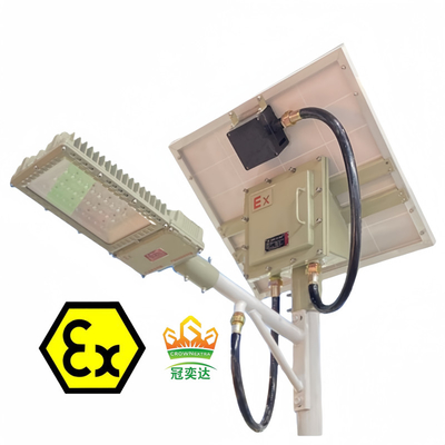 ATEX IECEx A prueba de explosión Iluminación solar LED de la calle Aluminio a prueba de llamas de grado marino
