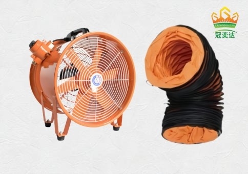 Ventilador de ventilación portátil a prueba de explosiones con certificación ATEX RPM 2800 – Diseño a prueba de llamas para Zona Peligrosa 1 / División 1, entornos clasificados T1~T4