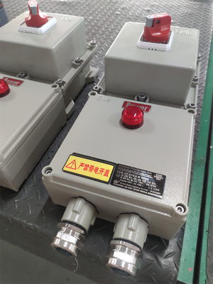 Estación de control a prueba de explosión ATEX de bajo consumo energético    Cajas de control eléctricas ignífugas 220/380Vac G1/2", G3/4", G1, G1.1/4", G1.1/2", G2