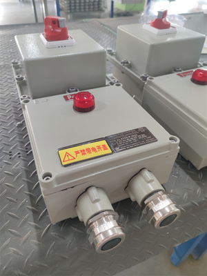 Estación de control a prueba de explosión ATEX de bajo consumo energético    Cajas de control eléctricas ignífugas 220/380Vac G1/2", G3/4", G1, G1.1/4", G1.1/2", G2