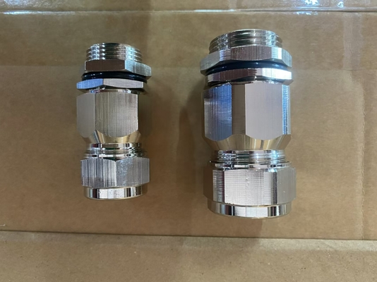 ATEX Ex Glándula del cable a prueba -20.C a 80.C Concha de plata lisa Certificado IECEx