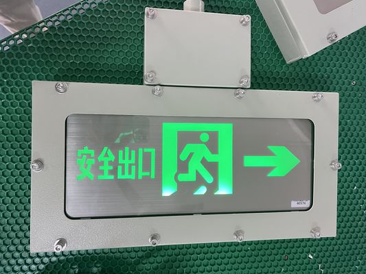 Luz de emergencia de salida y egreso a prueba de explosiones de aluminio de alta resistencia, 50000 horas de vida útil, con batería recargable