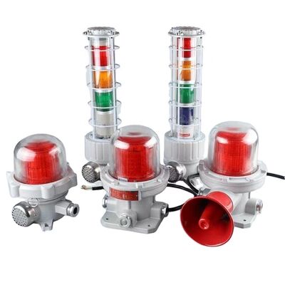 Luces de obstrucción a prueba de explosión Luces de alarma a prueba de explosión Rojo Amarillo Azul Lampshade interno para refinería industrial