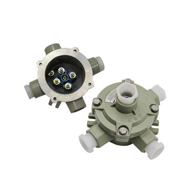 Caja de conexiones ATEX IP66 a prueba de agua con envolvente personalizado, caja de conexiones de aluminio fundido ignífugo para alimentación de 220V/380V