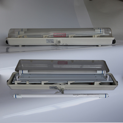 Luz de tubo LED a prueba de explosiones y llamas 2x36W para áreas peligrosas | Carcasa ABS | Eficiencia de 115 lm/W