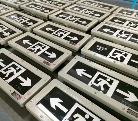 Ra≥70 5000K IP66 Luz de emergencia a prueba de explosión Indicador de salida de seguridad incorporado Luz de salida de emergencia de incendio