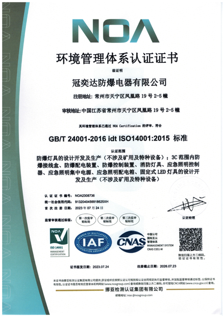 CHINA crown extra lighting co. ltd certificaciones